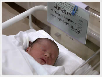 The day of Kaika's birth: click for larger image (28K)