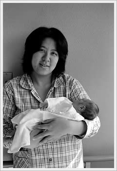 My son Kaika, 1 week old at the hospital, March 24, 2003: click for larger image (39K)