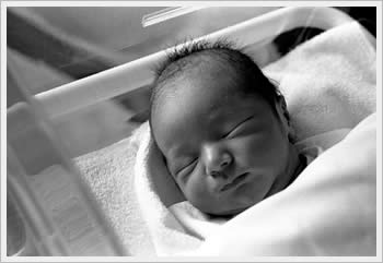 My son Kaika, 1 week old at the hospital, March 24, 2003: click for larger image (29K)