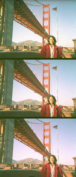 Naoko at Ft. Point, San Francisco, December 1998
