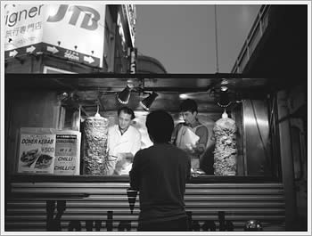 Doner Kebab stand, Shinjuku, Tokyo, October 25, 2003